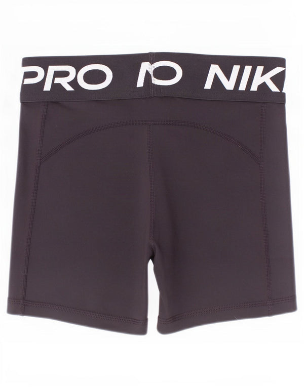 Nike Pantalones cortos deportivos Dri Fit Graphic para niñas 10-11 años Mediano Negro Poliéster