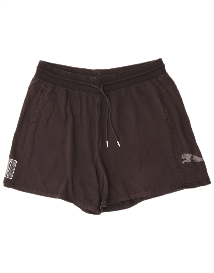 Puma Womens Graphic Sport Shorts 2XL  Black Cotton