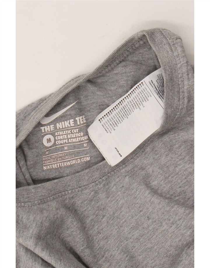 Nike Mens Athletic Cut T-Shirt Top Medium Grey Flecked Cotton