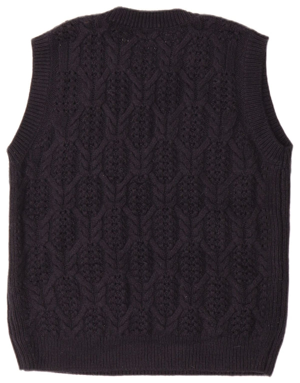 Marks & Spencer Damen Weste Tank Top UK 16 Large Marineblau Acryl
