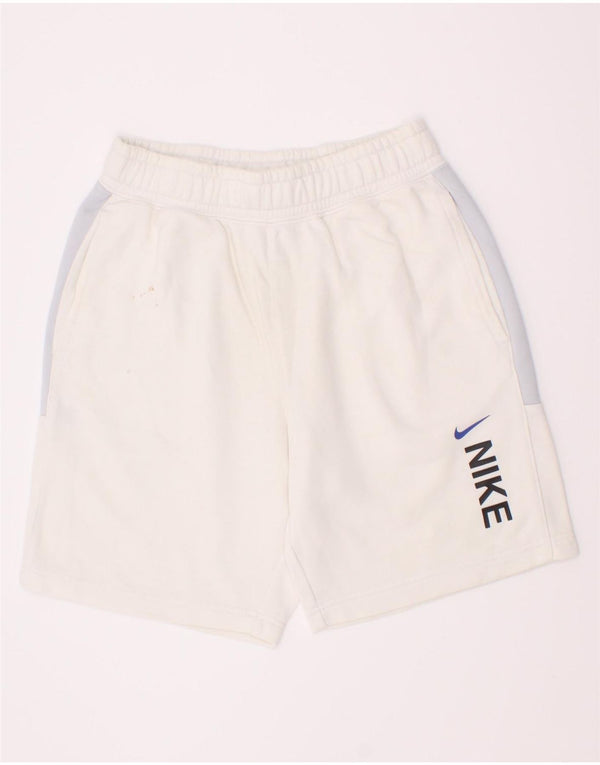 Nike Boys Graphic Sport Shorts 10-11 Years Medium White Colourblock Pamuk