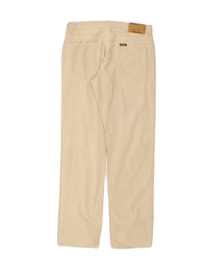 CARRERA Womens Straight Casual Trousers W34 L34 Beige Cotton | Vintage Carrera | Thrift | Second-Hand Carrera | Used Clothing | Messina Hembry 
