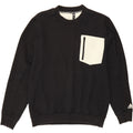 ADIDAS Mens Sweatshirt Jumper Large Black Colourblock Cotton Vintage Adidas and Second-Hand Adidas from Messina Hembry 