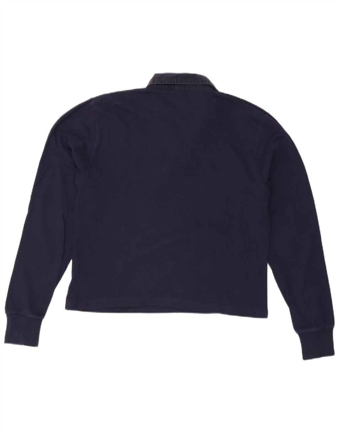 GANT Womens Oversized Long Sleeve Polo Shirt UK 14 Medium Navy Blue