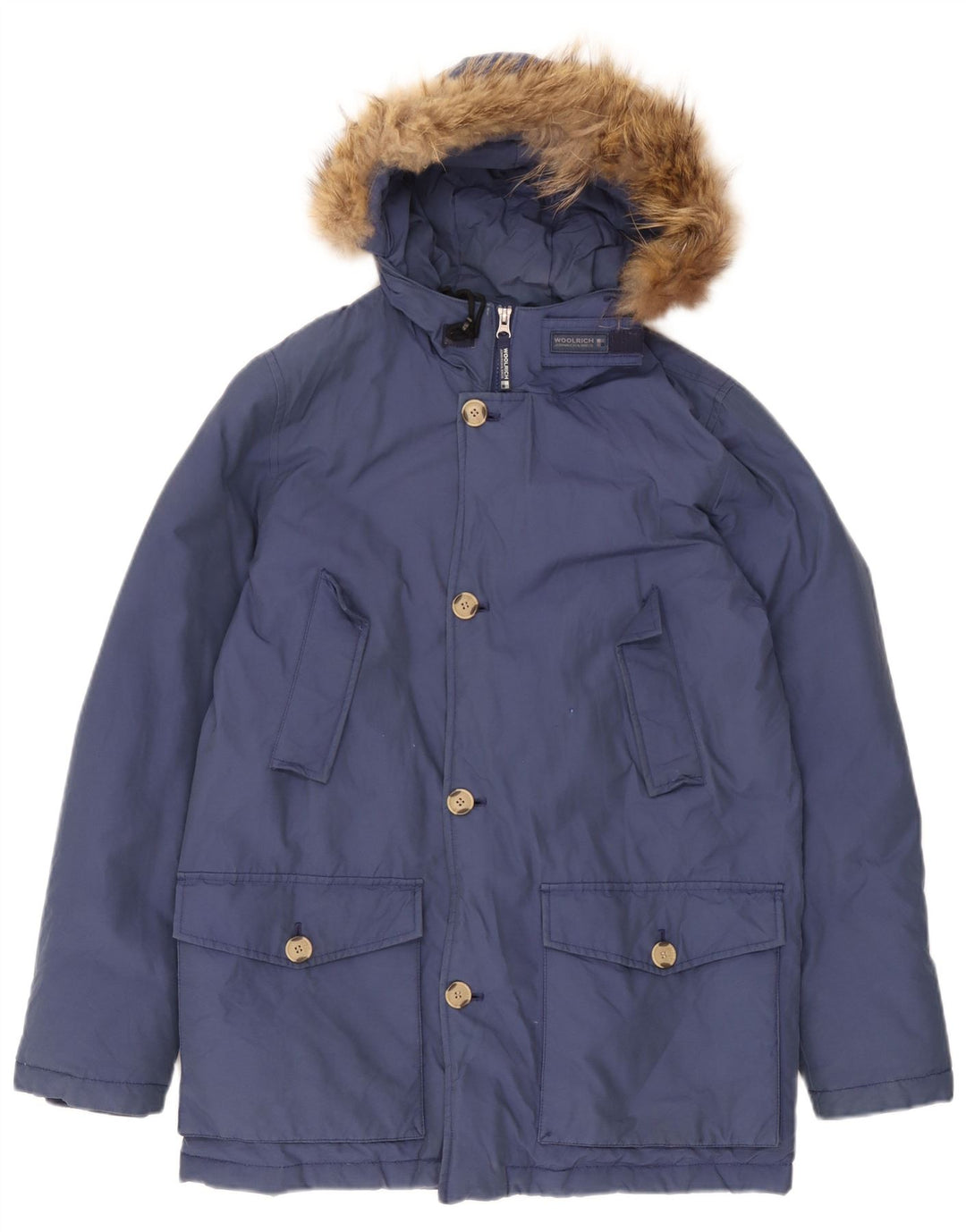 Woolrich Manteau matelassé à capuche pour garçon 13-14 ans Bleu Coton