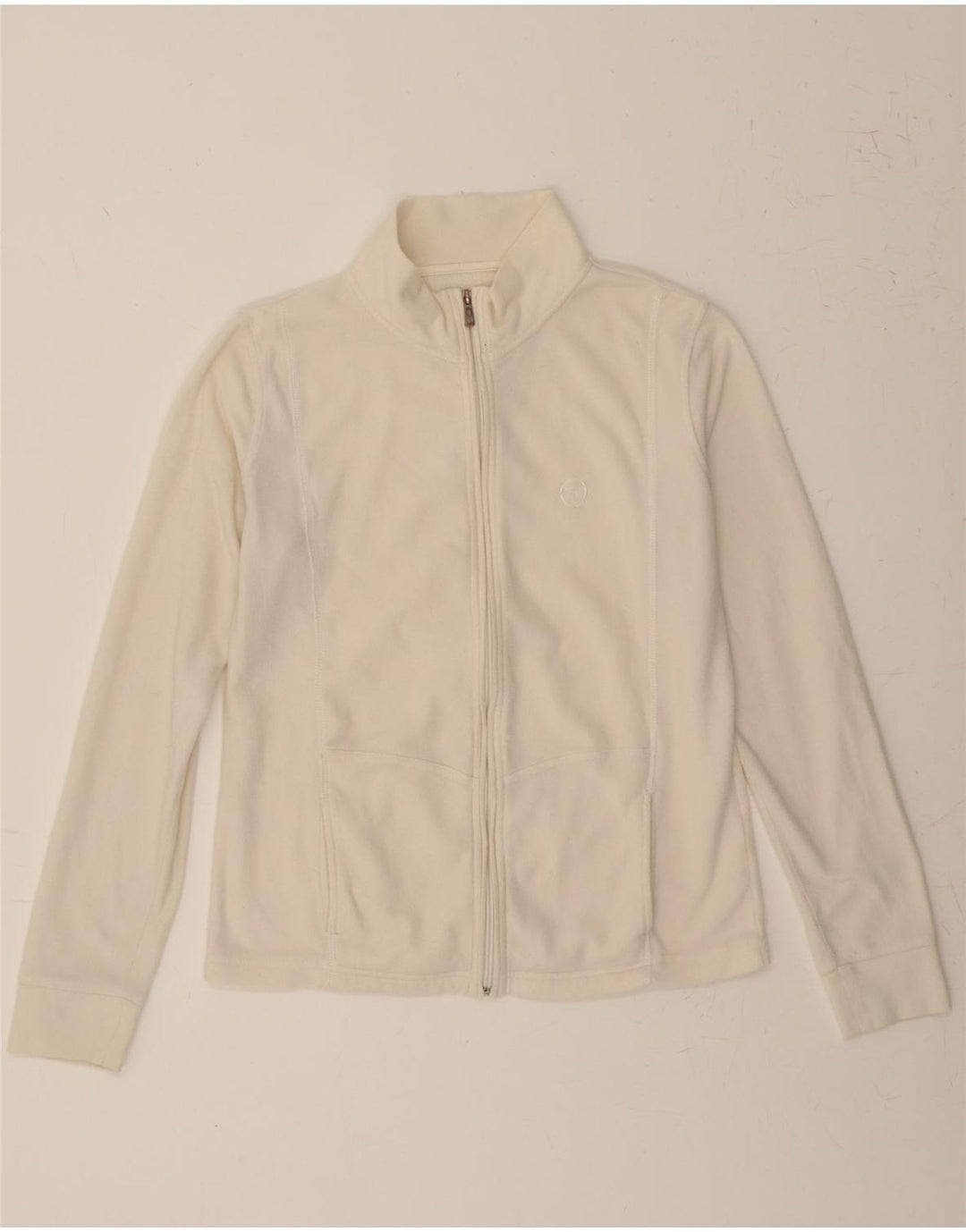 SERGIO TACCHINI Womens Fleece Jacket UK 16 Large Beige Vintage Sergio Tacchini and Second-Hand Sergio Tacchini from Messina Hembry 