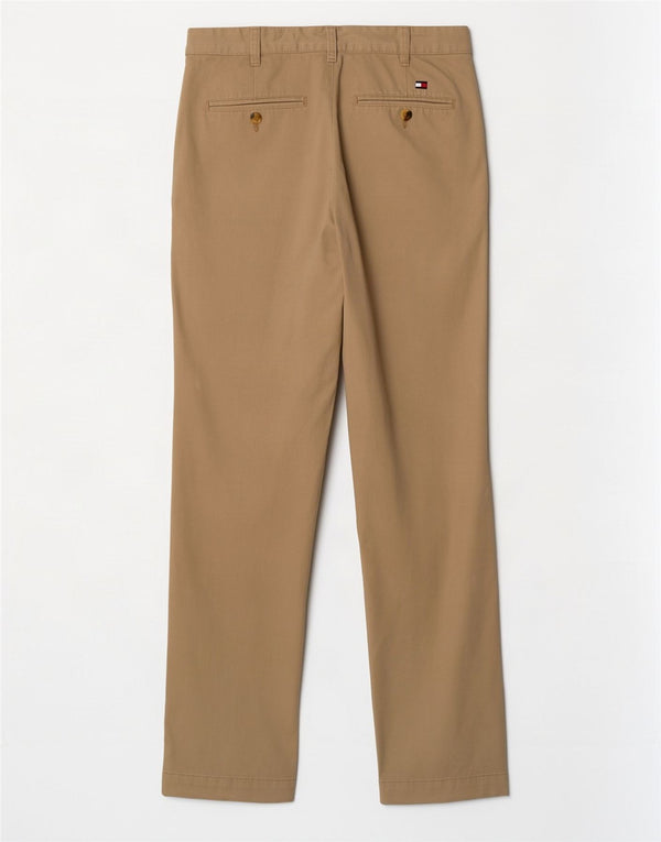 Tommy Hilfiger Pantalon Chino Droit Homme W31 L32 Kaki Coton