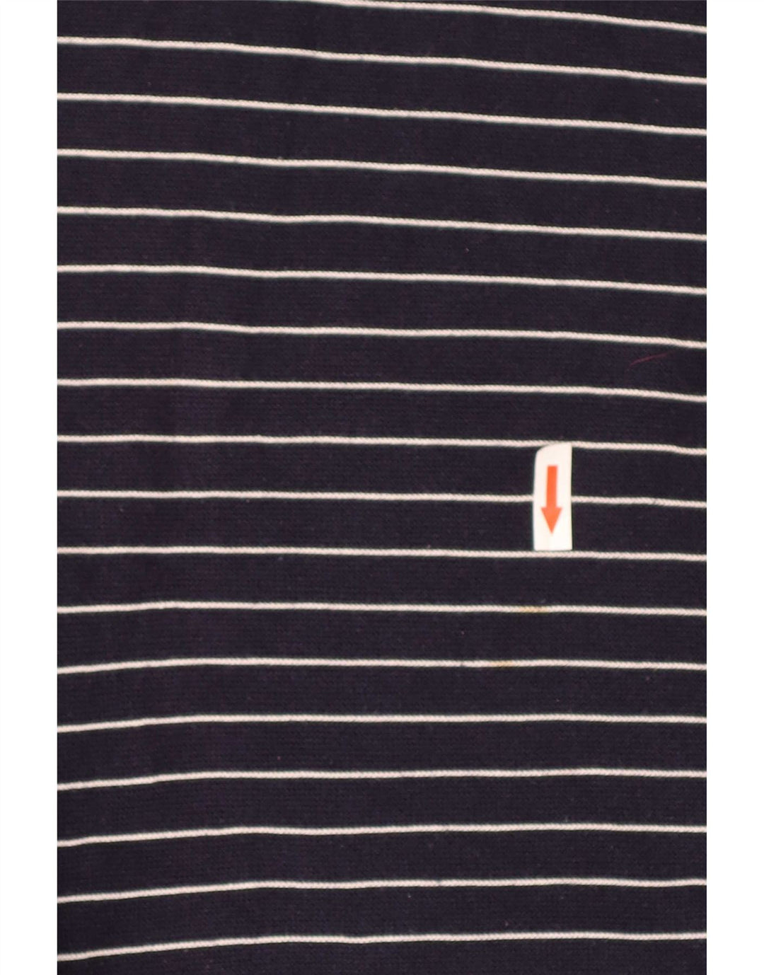 Lacoste Mens V-Neck Jumper Sweater Size 4 Medium Navy Blue Striped