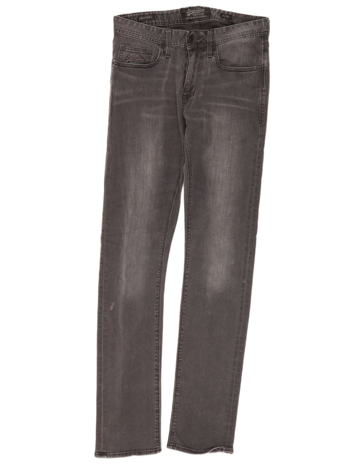 Superdry Mens Slim Jeans W29 L32 Grey Cotton