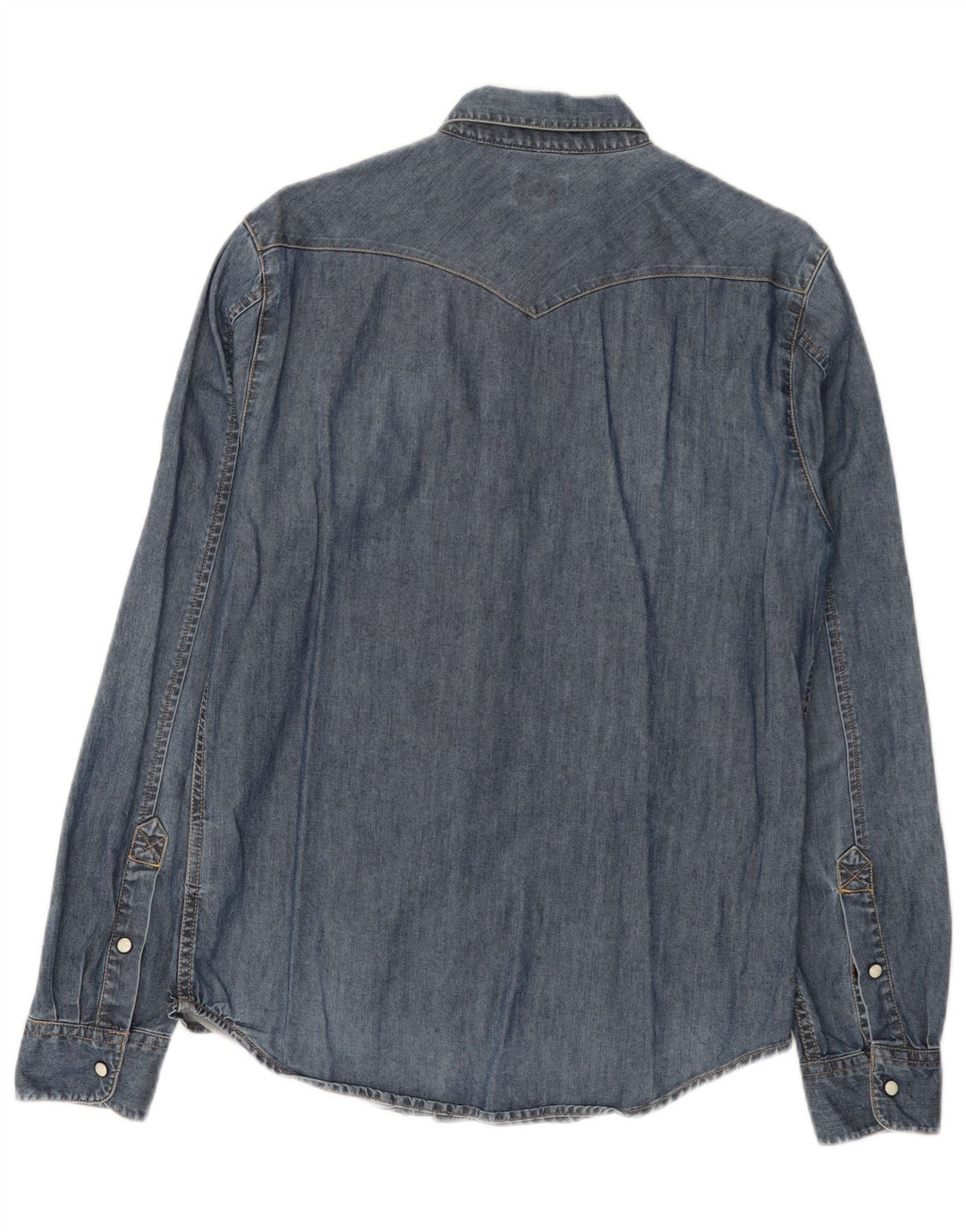 Camicia di jeans da uomo Lee in cotone blu medio