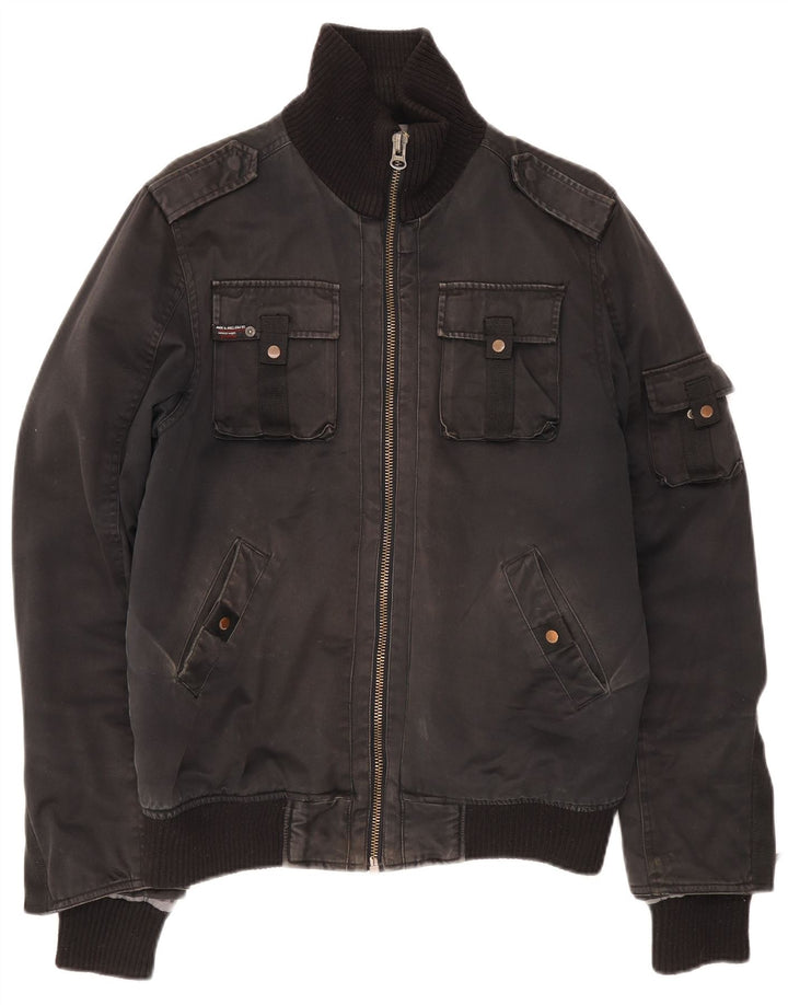 Jack & Jones Herre Utility Jacket UK 40 Large Black Cotton