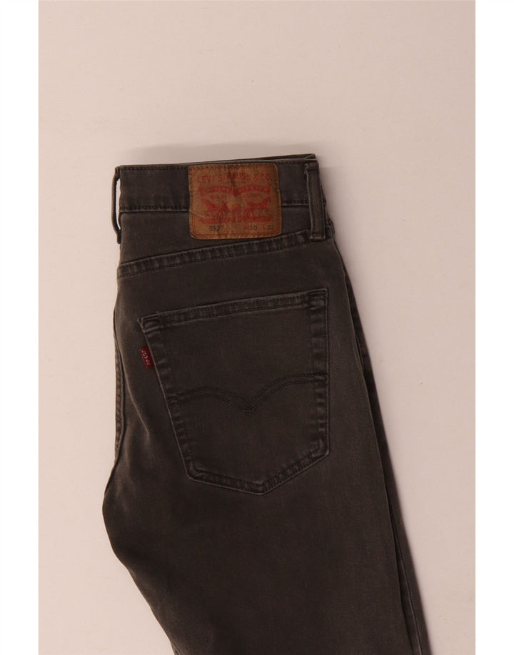 Levi's Mens 512 Slim Tapered Jeans W30 L32 Grey Cotton