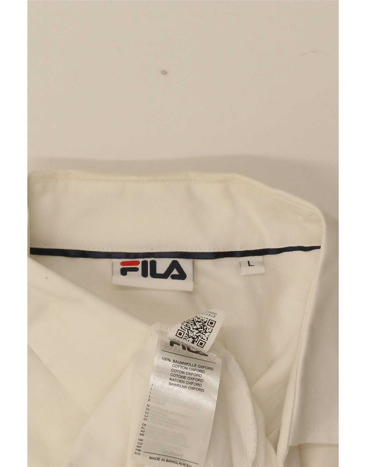 Fila Mens Shirt Large White Cotton