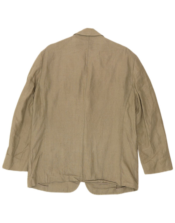 Marks & Spencer Herre 3-knaps blazerjakke UK 40 Medium Khaki Linen