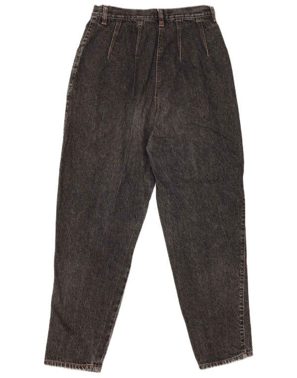 Vintage damskie dżinsy z wysokim stanem, UK 14 Medium W26 L29, szara bawełna