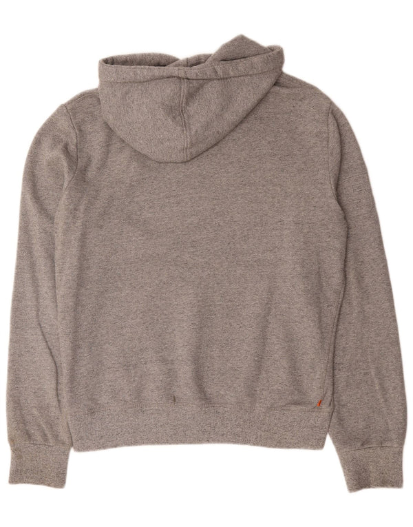 Maglione con cappuccio grafico da uomo Superdry grande in cotone grigio