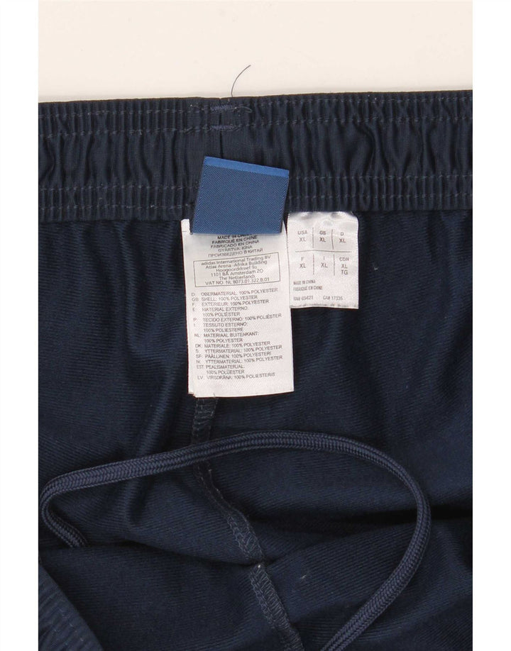 Reebok Mens Graphic Tracksuit Trousers XL Navy Blue Colourblock Polyester
