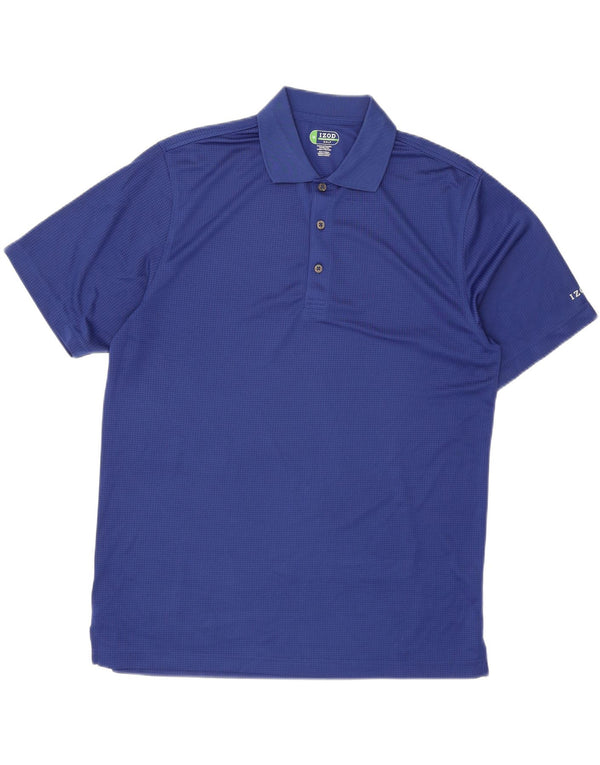 Polo Izod Hombre Poliéster Azul Medio