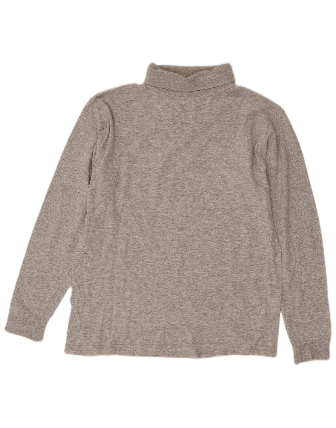 Wrangler Top con cuello vuelto y manga larga de algodón gris medio para hombre