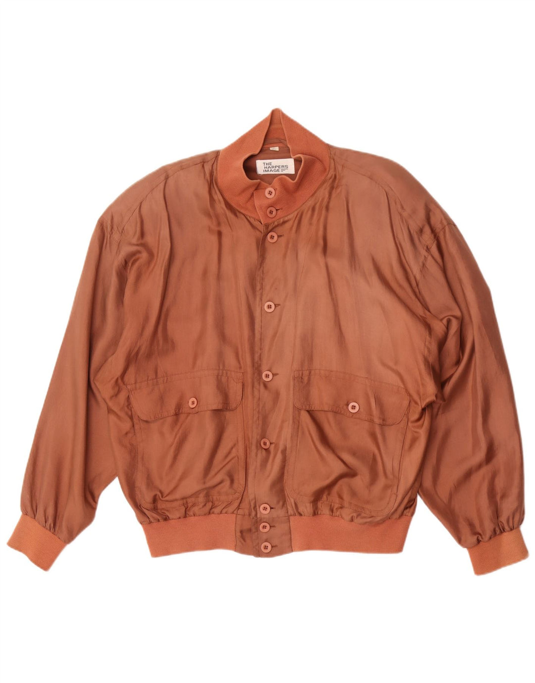 Vintage Bomberjakke til mænd UK 38 Medium Pink Silke
