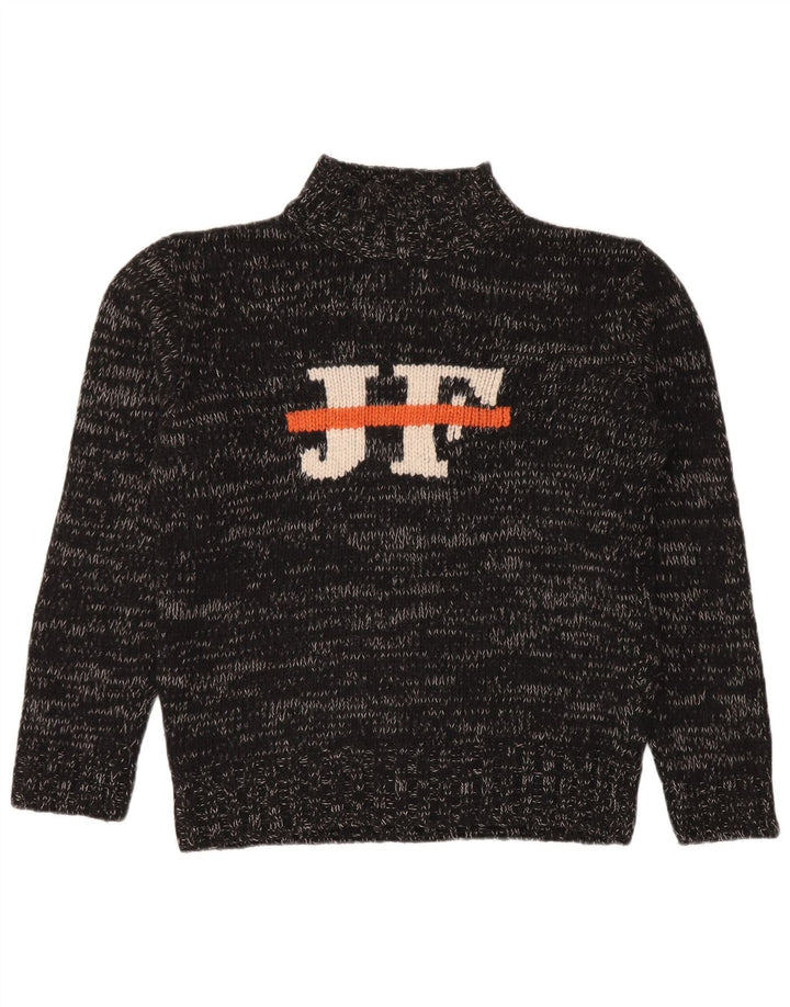Gianfranco Ferre Mens Turtle Neck Jumper Sweater Large Black Flecked