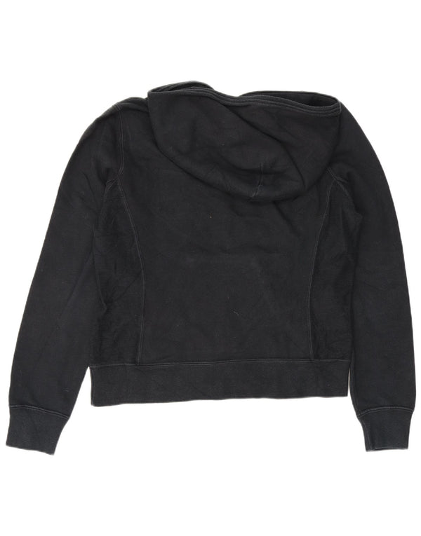 Champion Womens Graphic Hoodie Jumper UK 10 Small Navy Blue Cotton