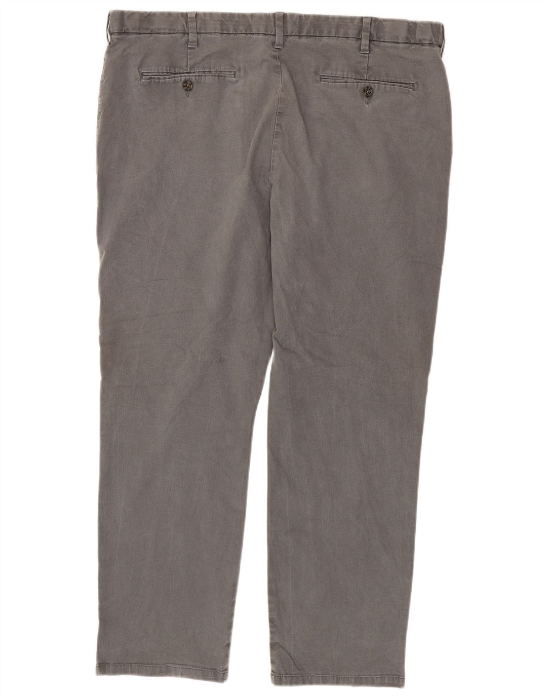Marks & Spencer Mens Regular Fit Chino Trousers W42 L31 Grey Cotton
