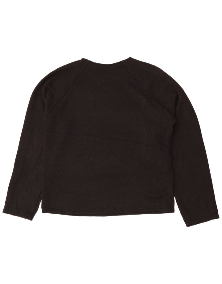 Zara Womens Oversized Sweatshirt Jumper UK 16 Large Black Polyester