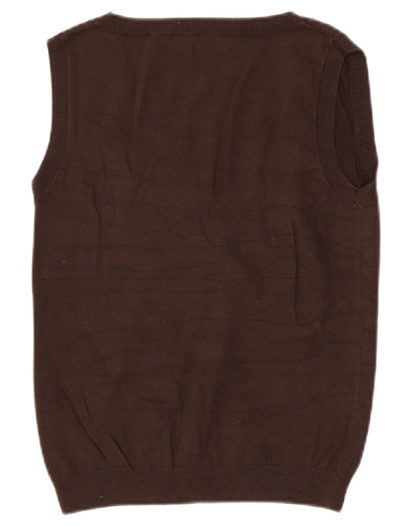 Canottiera da donna Zara UK 12 in cotone marrone medio