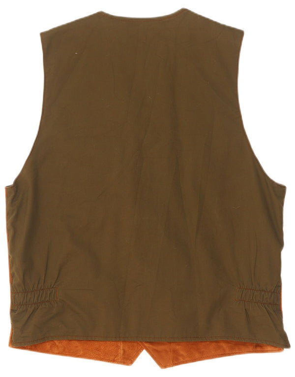 Blackthorn Mens Suede Waistcoat Medium Brown Leather