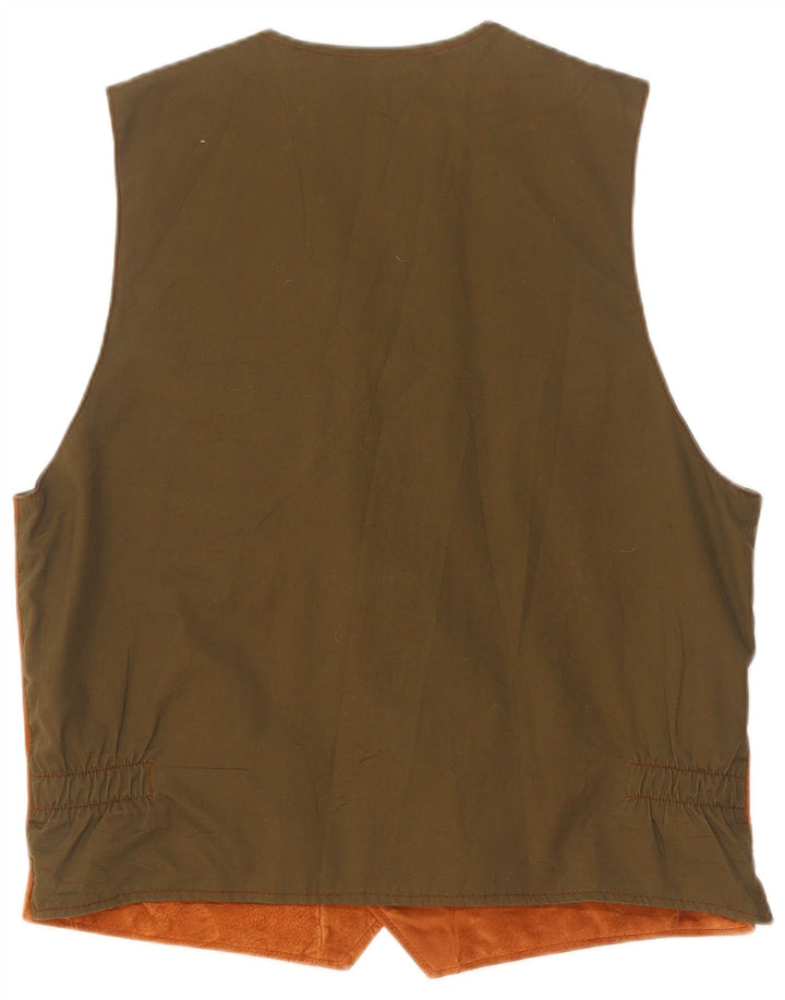 Blackthorn Mens Suede Waistcoat Medium Brown Leather