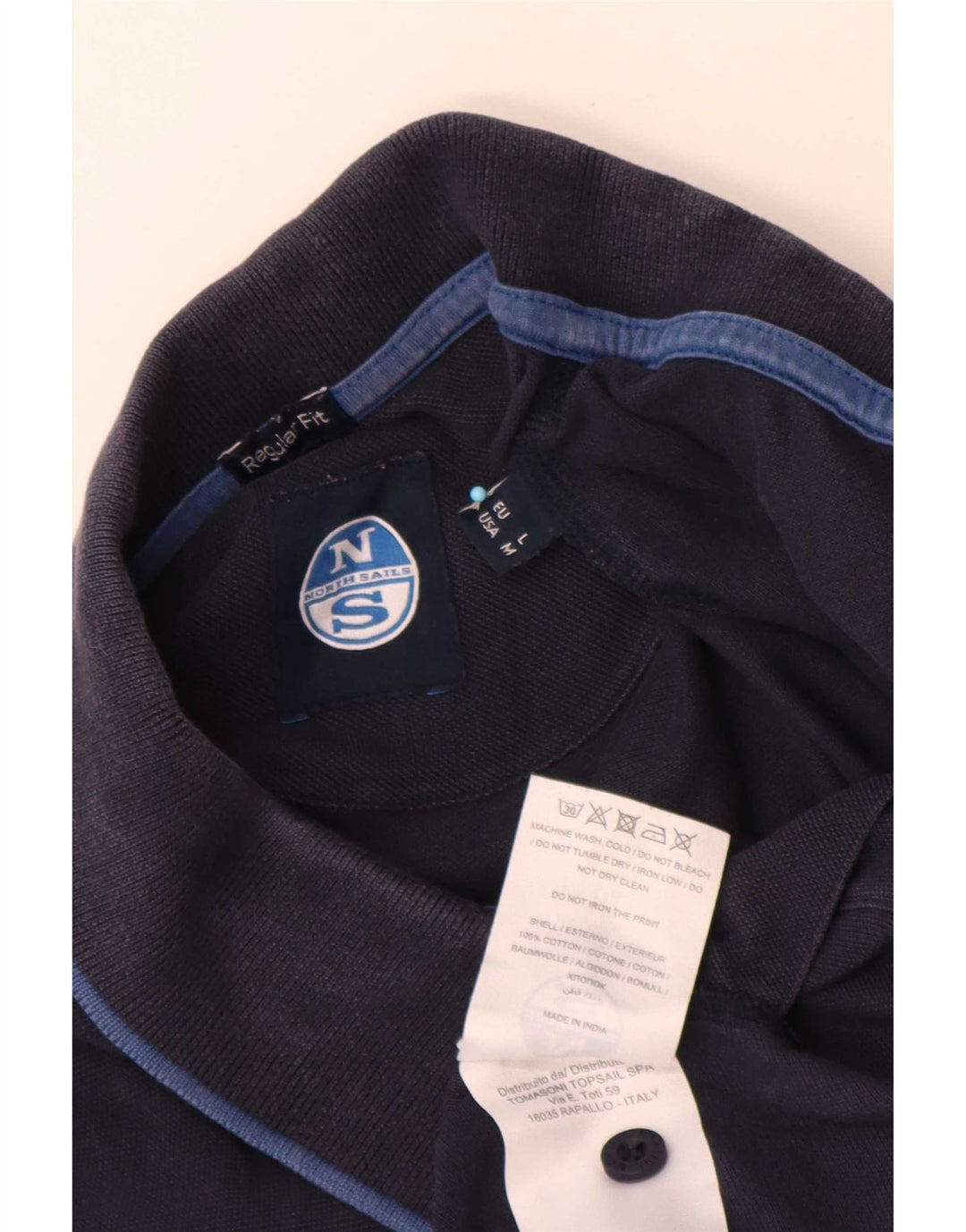 Camisa polo masculina North Sails médio algodão azul marinho