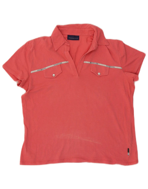 Trussardi ženska polo majica UK 18 XL, ružičasti pamuk