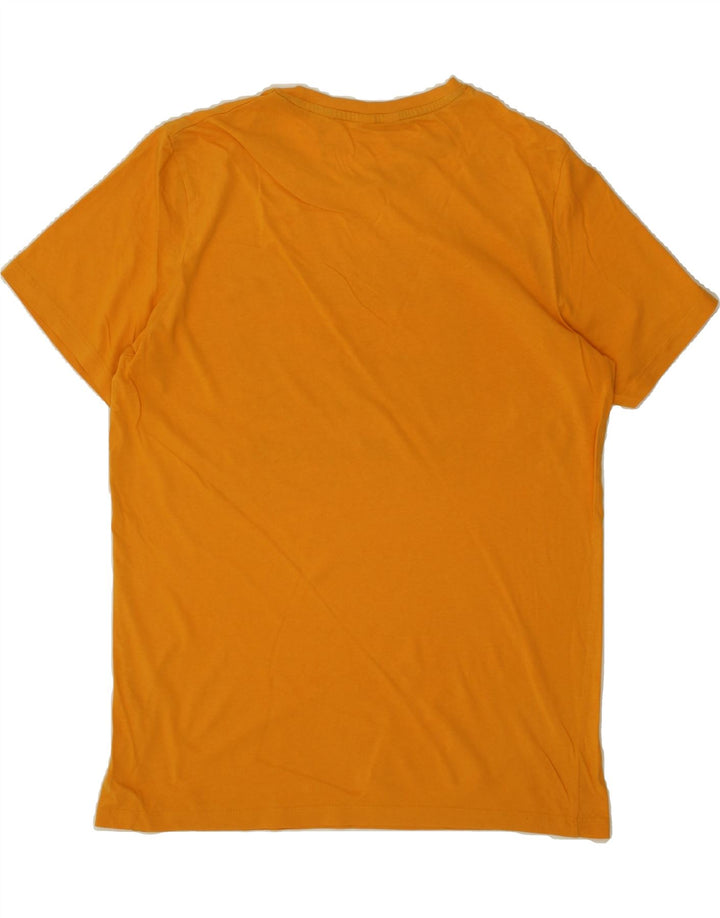 JACK & JONES Mens Graphic T-Shirt Top Large Yellow Vintage Jack & Jones and Second-Hand Jack & Jones from Messina Hembry 