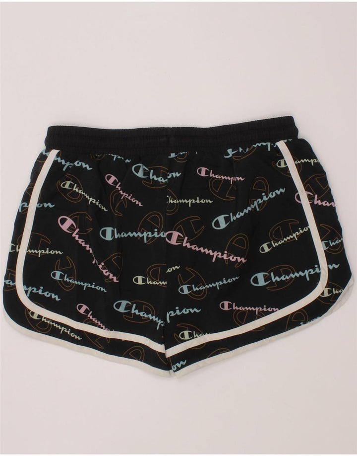 CHAMPION Girls Sport Shorts 14-15 Years Black Polyester Vintage Champion and Second-Hand Champion from Messina Hembry 