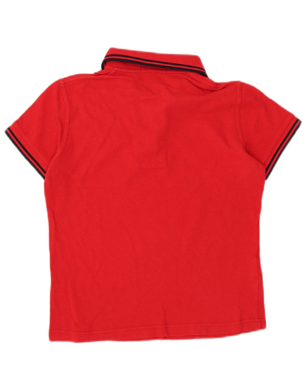 Fred Perry Womens Crop Polo Shirt UK 8 Small Red Bomuld