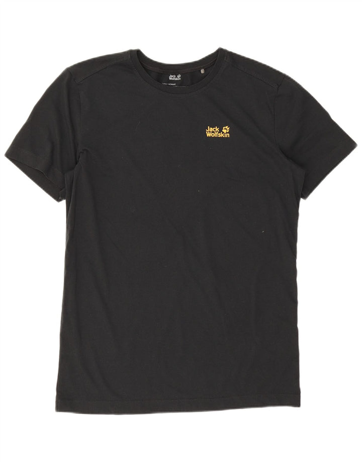 Jack Wolfskin Mens T-Shirt Top UK 40 Medium Black Cotton