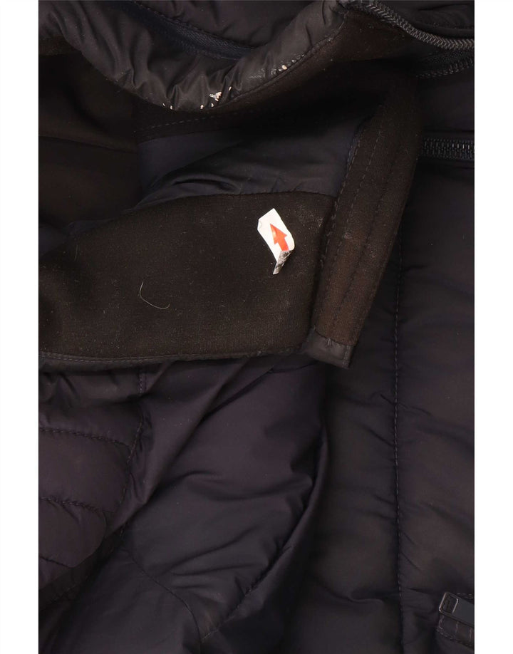 Zara Polstret Herrejakke UK 40 Large Navy Blue Polyester