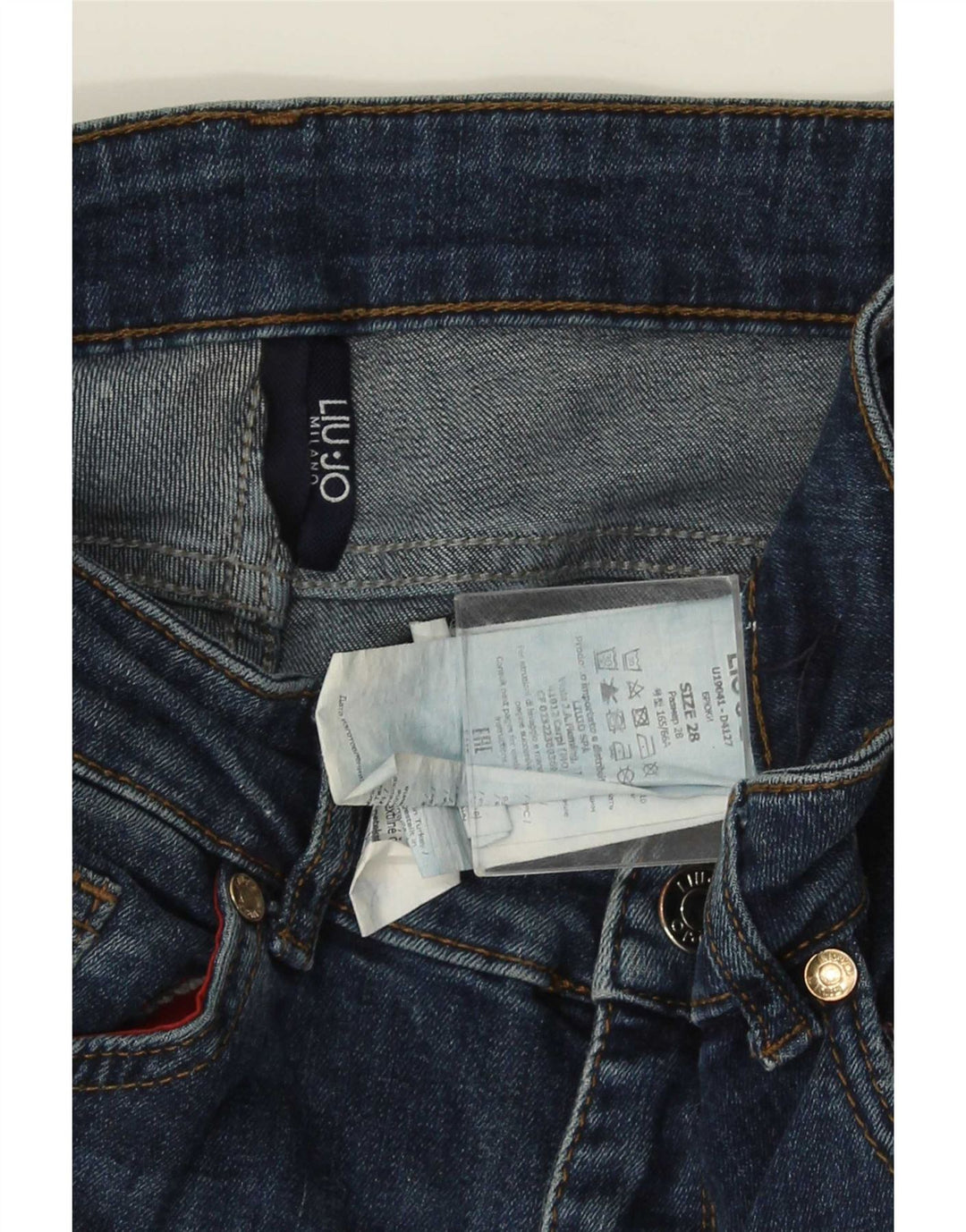 Liu Jo Womens Slim Jeans W28 L26 Navy Blue Cotton