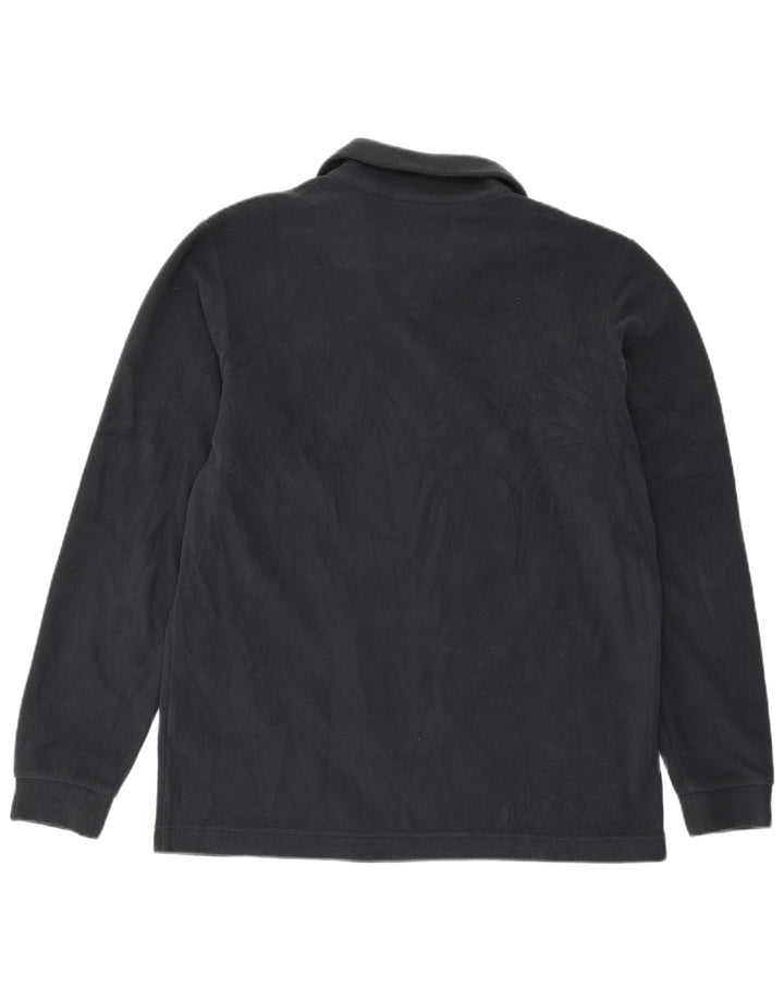 LOTTO Mens Zip Neck Fleece Jumper Large Navy Blue Polyester