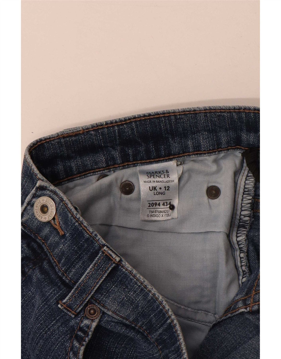 Jeans Bootcut da donna Marks & Spencer UK 12 Medio W28 L29 Cotone blu