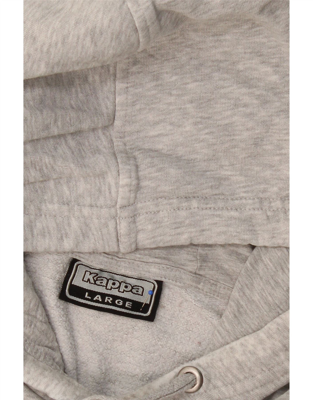KAPPA Mens Graphic Hoodie Jumper Large Grey Cotton Vintage Kappa and Second-Hand Kappa from Messina Hembry 