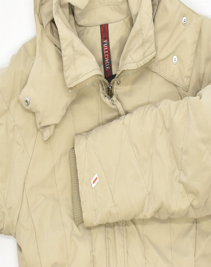 INVICTA Womens Hooded Windbreaker Coat UK 10 Small Beige Polyamide Winter | Vintage | Thrift | Second-Hand | Used Clothing | Messina Hembry 