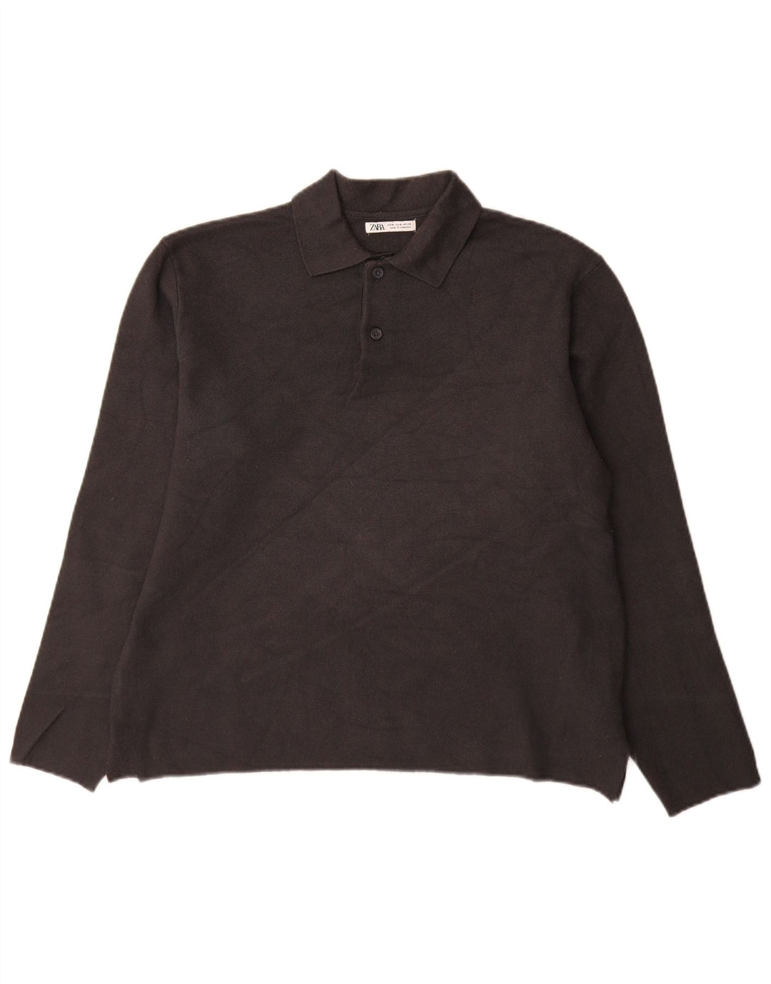 Zara Herren-Pullover mit Rollkragen, mittelgraue Viskose