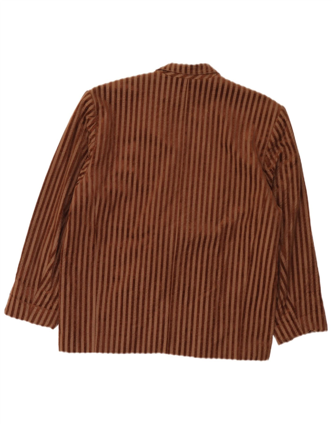 Vintage Womens 2 Button Oversized Blazer Jacket EU 40 Medium Brown Striped