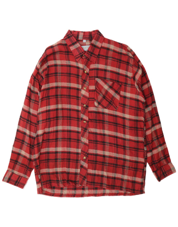 Nathan Jones Mens Flannel Shirt XL Red Check Cotton
