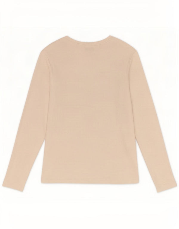 Marks & Spencer Damen Top Langarm UK 16 Large Weiße Baumwolle