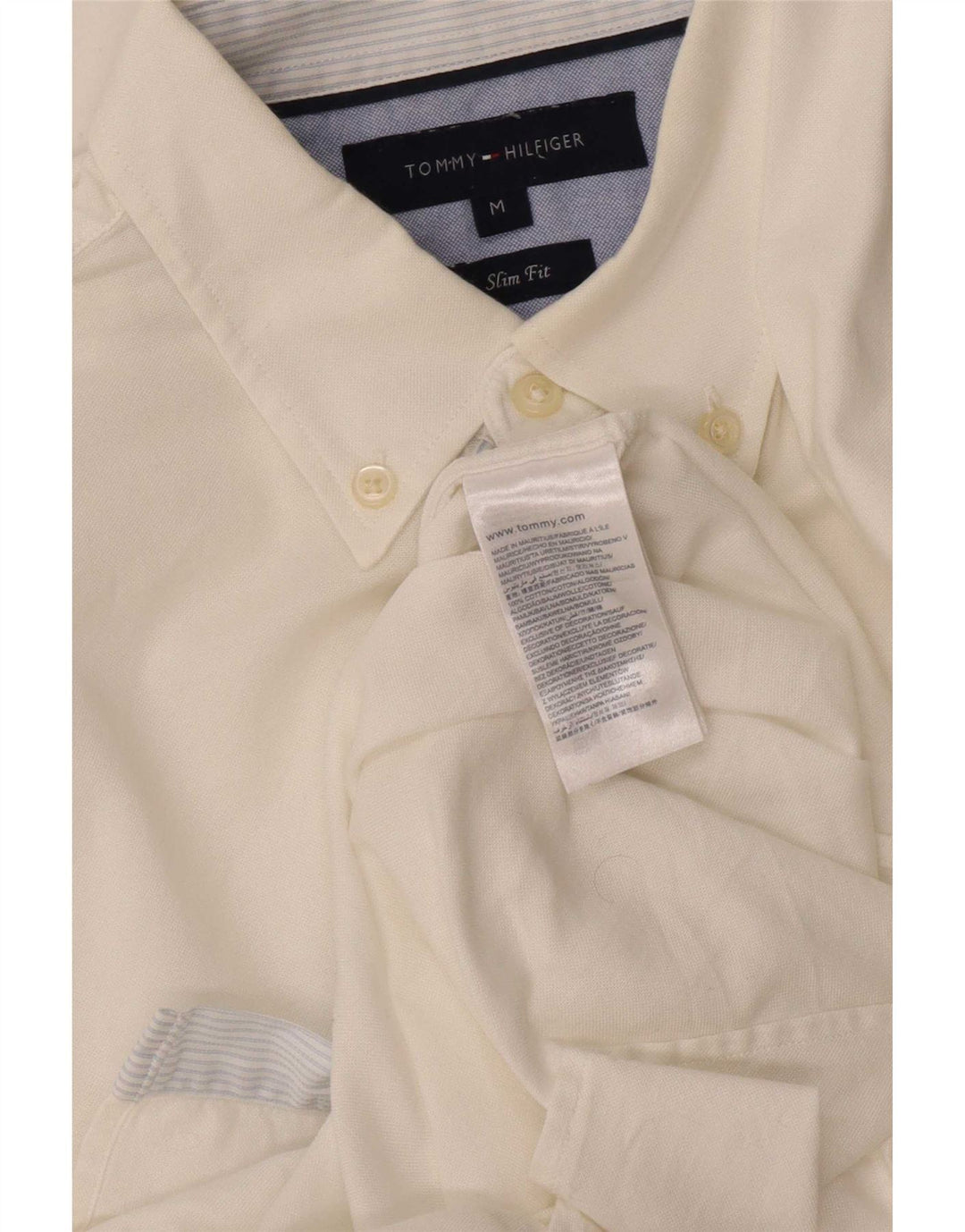 Tommy Hilfiger Herre Slim Fit skjorte Medium Hvid Bomuld