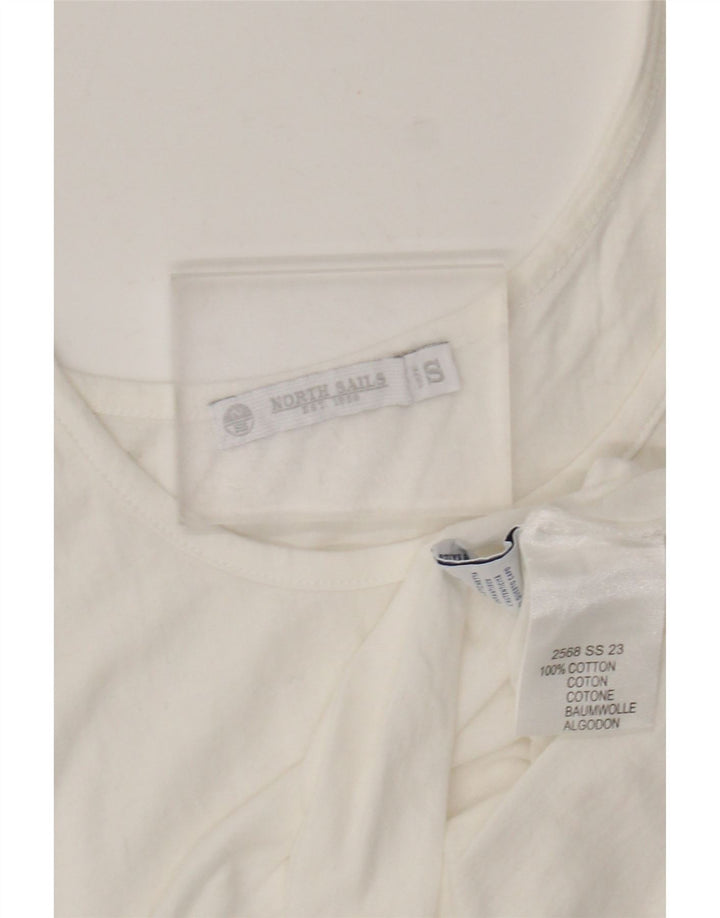 North Sails Womens Vest Top UK 10 Small White Cotton