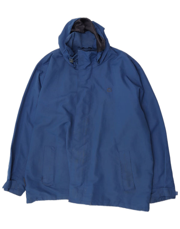 Mountain Essentials Chaqueta impermeable con capucha para hombre UK 46 3XL Nylon azul